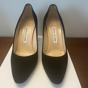 Manolo Blahnik Shoes Manolo Blahnik Tucciototo Blockheel Suede Pumps Poshmark